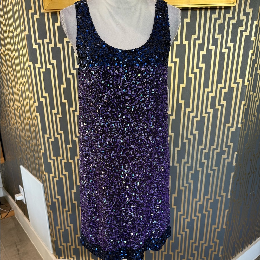 NWT French Connection Purple Sequin Mini Dress